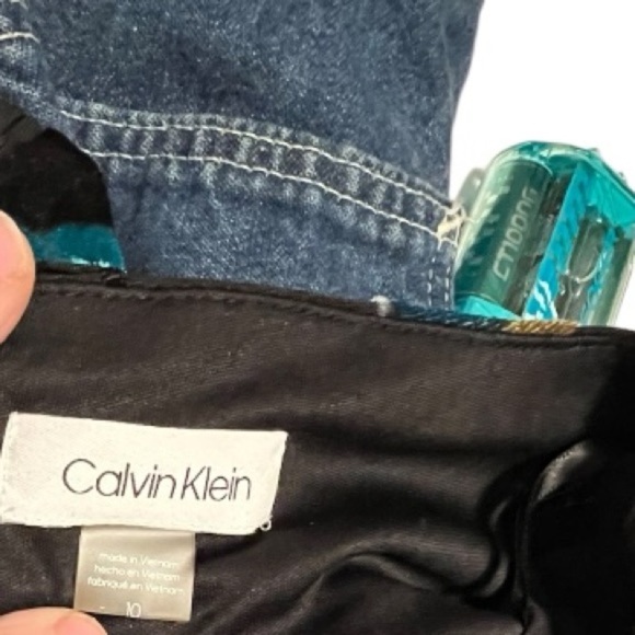 Calvin Klein Multicolored‎ Burnout Velvet Bell-Sleeve Dress - Picture 8 of 9